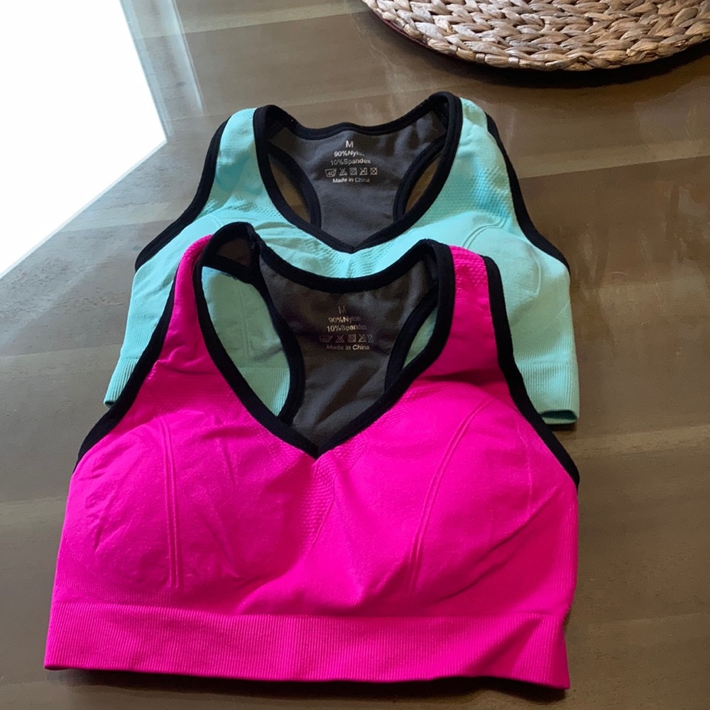 Medium sized padded sports bras